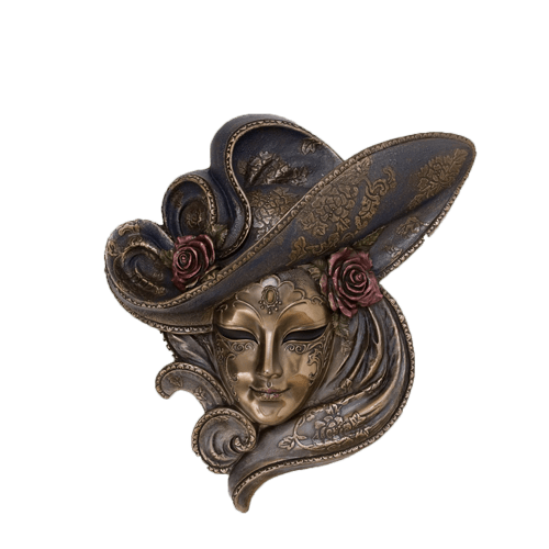 Венецианская маска "Розовые бутоны"