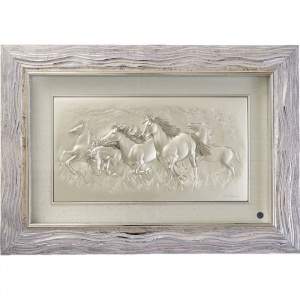 Картина с посеребрением "Эх, вы кони, мои кони"
