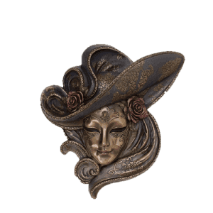 Венецианская маска "Розовые бутоны"