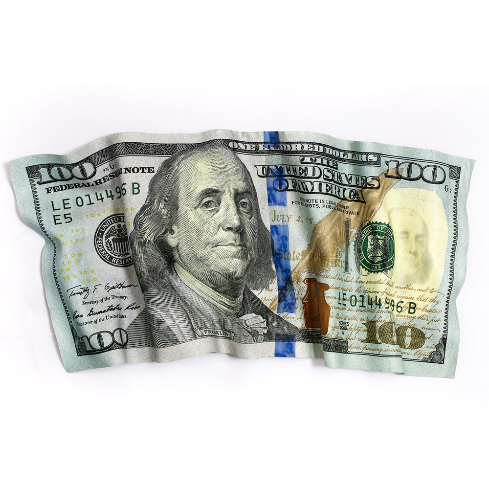 3D-панно "Большие деньги - 100 долларов"
