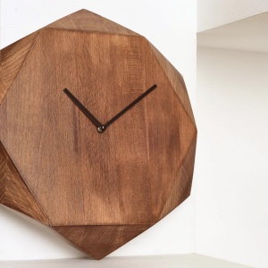 Часы настенные из дерева "Эко-геометрия"