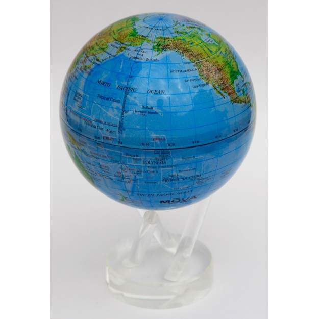 Глобус самовращающийся с общегеографической картой "Краски мира"