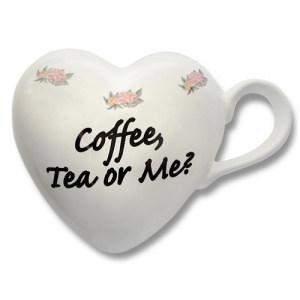 Фарфоровое сердце COFFEE, TEA OR ME?