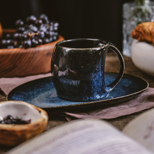 Чайно-кофейная пара "Хюгге" (синяя)