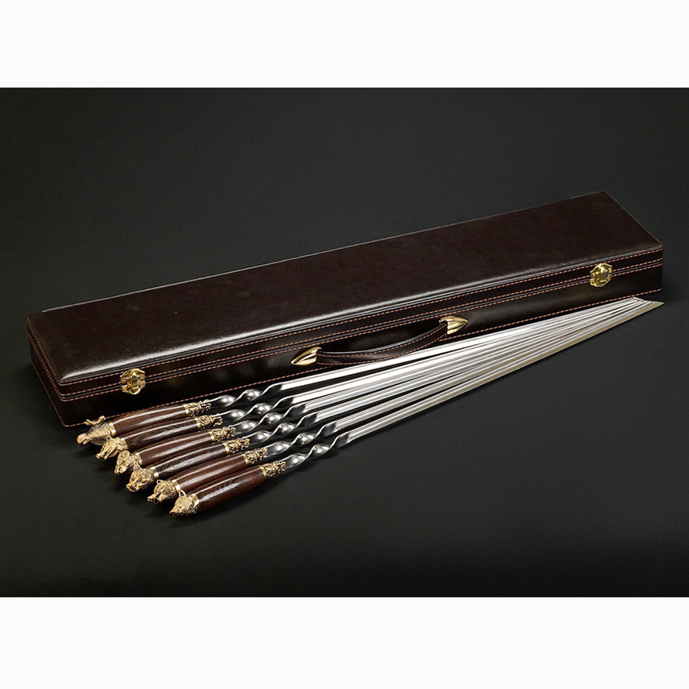 Набор из 6 шампуров "Сезон охоты" в кейсе