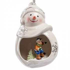 Фигурка подвесная "Веселый снеговик"