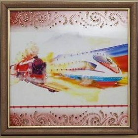 Панно Сваровски "Российские железные дороги"