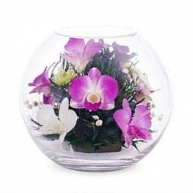 Цветочная композиция "Лиловая орхидея"